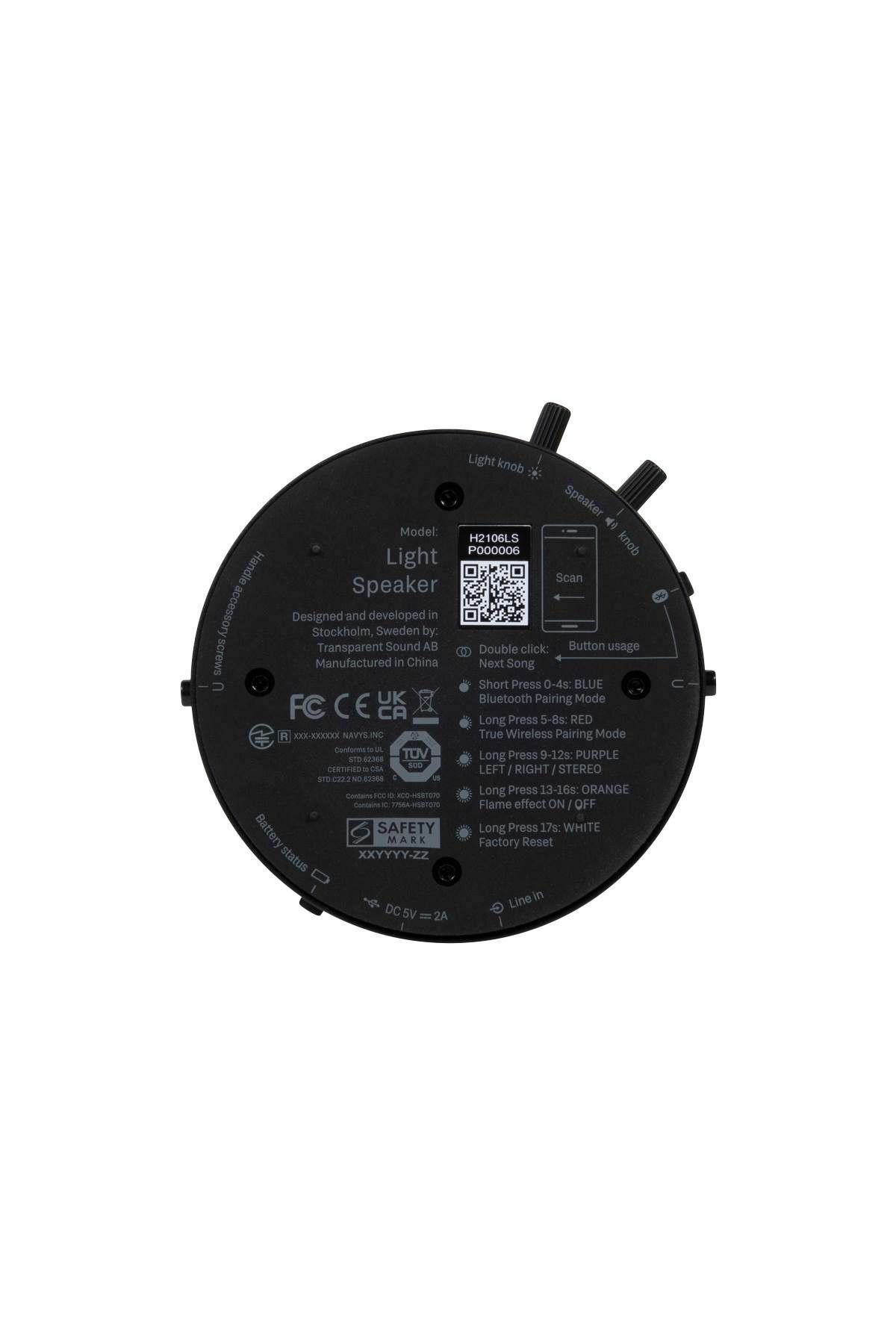 TRANSPARENT light speaker Black