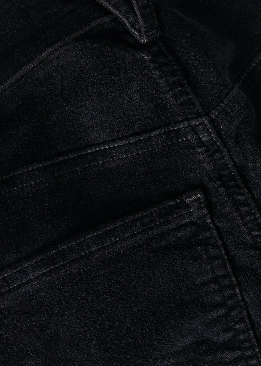 Veronica Beard Beverly Skinny Flared-leg Velvet Jeans Black