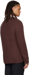 Vince Burgundy Y-Neck Cardigan