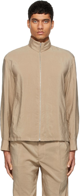 Photo: Lemaire SSENSE Exclusive Beige Dry Silk Bomber
