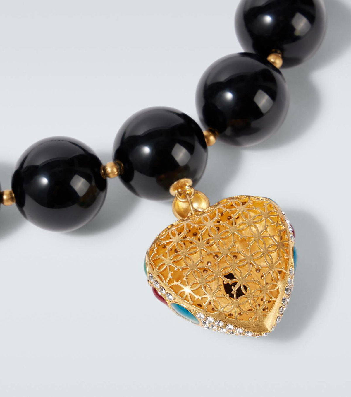 Valentino Garavani Coeur Royal Swarovski®-embellished beaded necklace