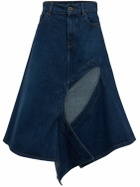 Y/PROJECT Asymmetric Slit Denim Midi Skirt