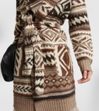 Polo Ralph Lauren Printed wool-blend wrap cardigan