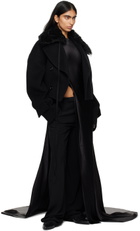 Ann Demeulemeester Black Davin Double-Breasted Short Jacket