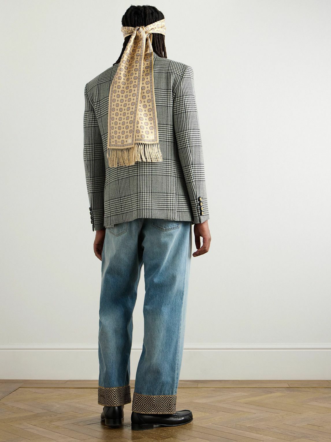 Valentino Garavani - Tasselled Printed Silk-Twill Scarf