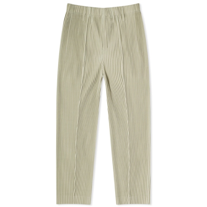 Photo: Homme Plissé Issey Miyake Men's Pleated Compleat Trousers in Olive Grey