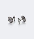 Sydney Evan 14kt white gold embellished cufflinks with diamonds and sapphires