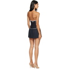 AMIRI Black MA Pleated Minidress