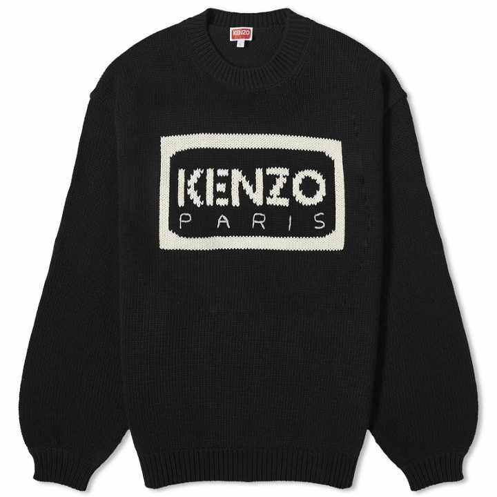 Photo: Kenzo Men's Logo Crew Knit in Black