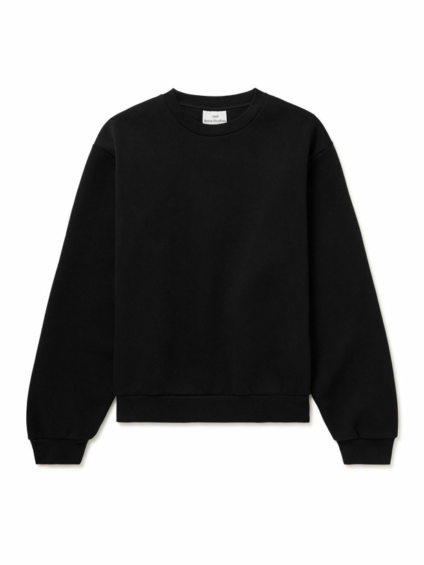 Photo: Acne Studios - Franziska Cotton-Blend Jersey Sweatshirt - Black