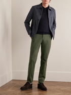 Brioni - Pienza Slim-Fit Cotton-Blend Twill Trousers - Green