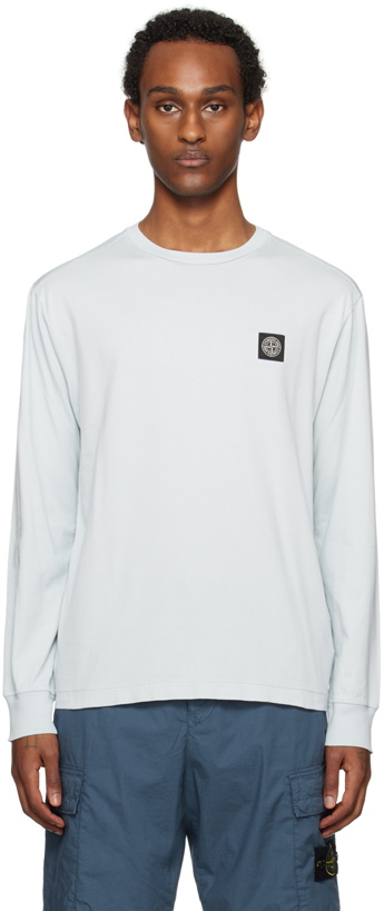 Photo: Stone Island Blue Patch Long Sleeve T-Shirt