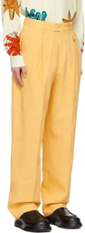 Jacquemus Yellow Le Raphia 'Le Pantalon Madeiro' Trousers