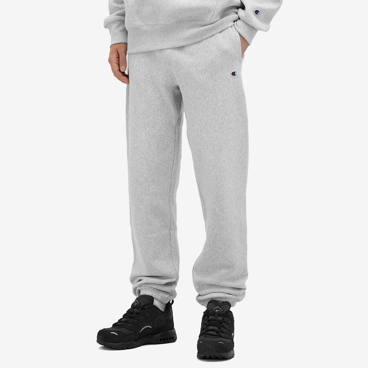 Champion Men s Classic Cuffed Sweat Pants in Grey Marl