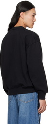 Han Kjobenhavn Black Logo Oversized Crewneck Sweatshirt