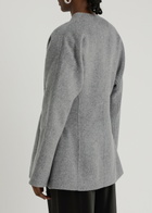 BY Malene Birger Lalou Panelled Wool Blazer Grey