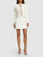 BALMAIN - Trapeze Tweed Mini Skirt