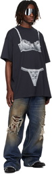VAQUERA Black Trompe l'Oeil Tall T-shirt