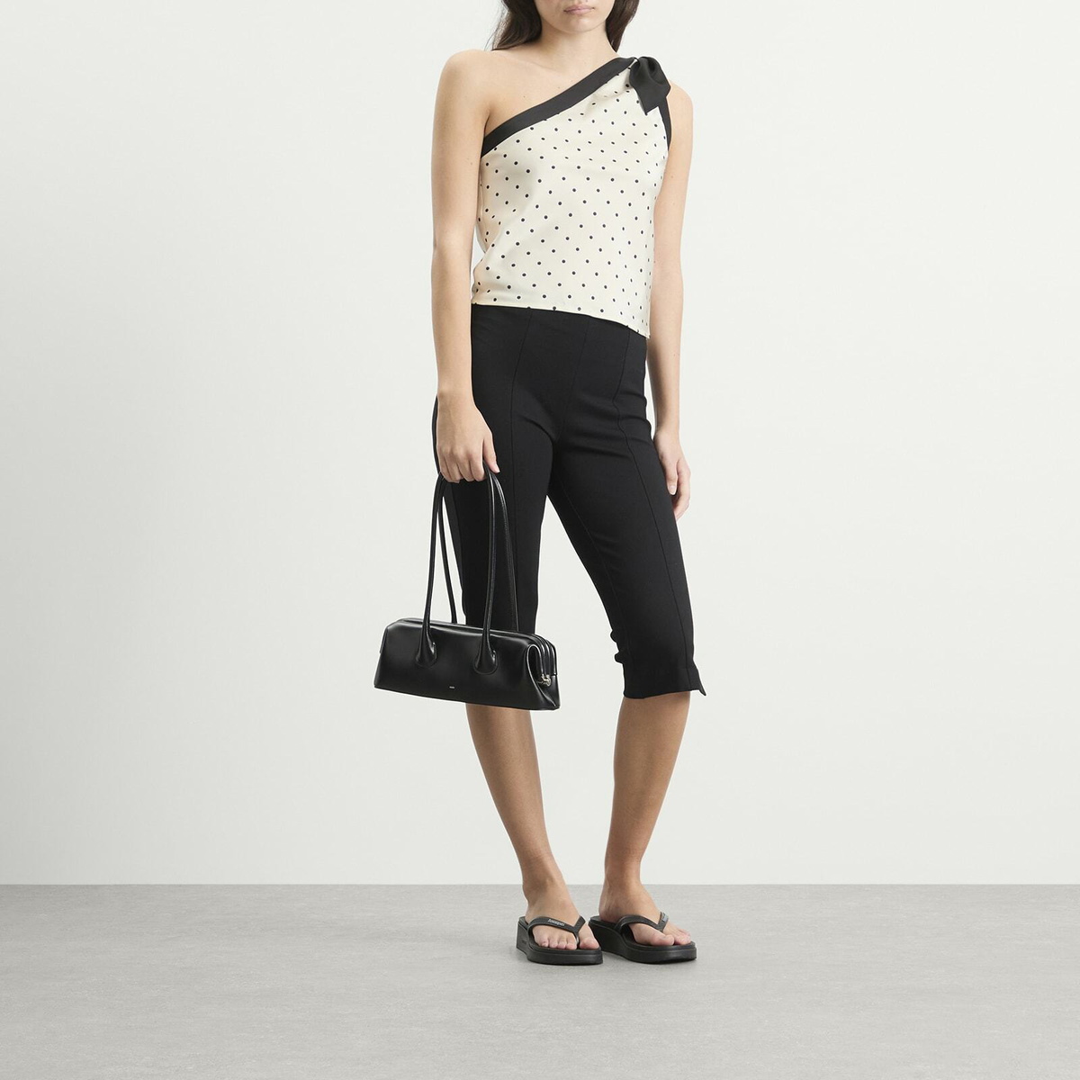 Kijun Women's Polka Dot Scarf Top in Ivory