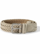 Mr P. - 3.5 Braided Suede Belt - Gray