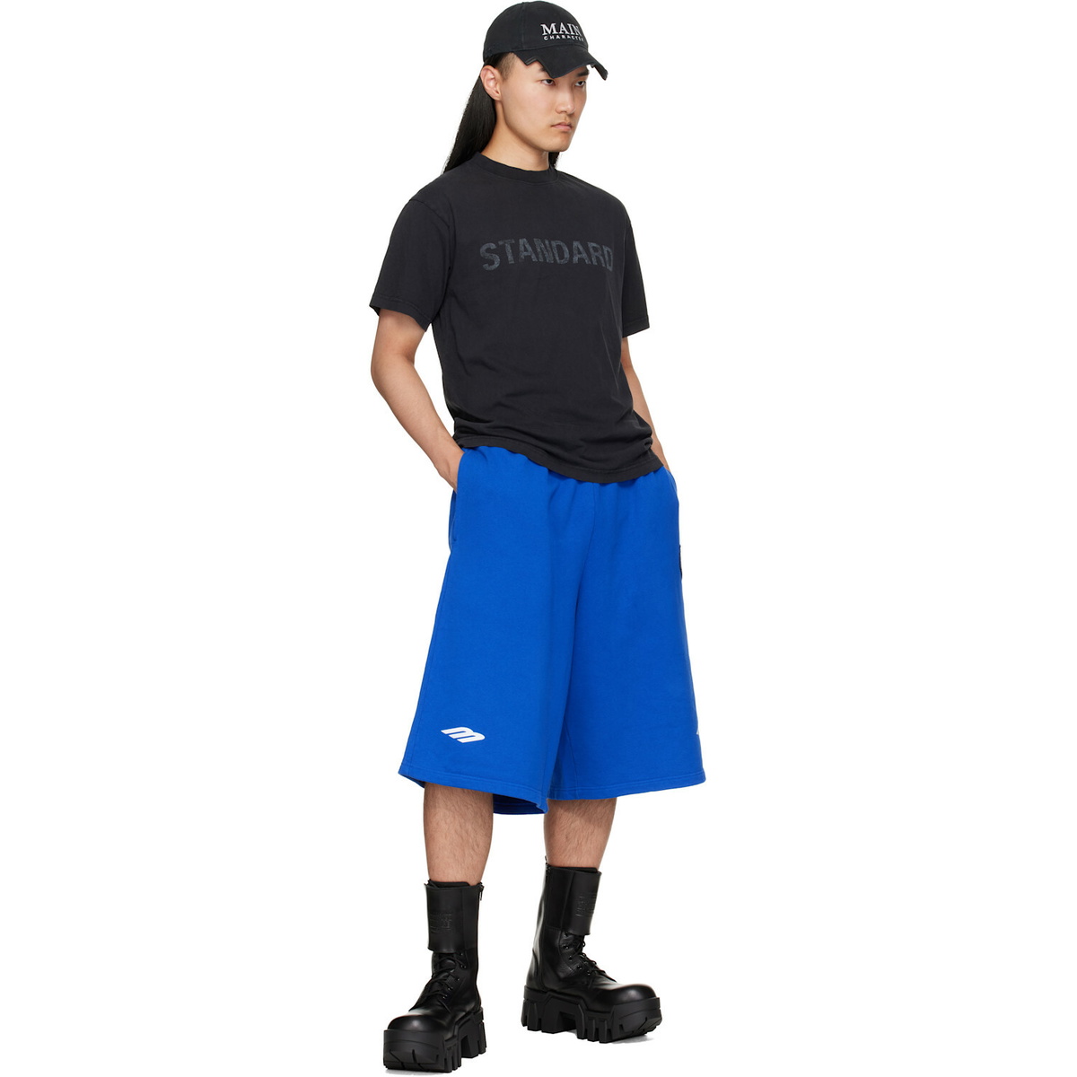 Balenciaga Blue 3B Football Shorts