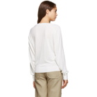 Chloe Off-White Wool and Silk Lace V-Neck Sweater