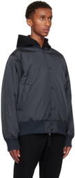 Reigning Champ Navy ECONYL Satin Nylon Stadium Jacket