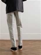 Boglioli - Straight-Leg Cotton and Linen-Blend Gabardine Trousers - Gray