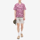 Battenwear Men's Five Pocket Island Shirt in Plum Flower Print