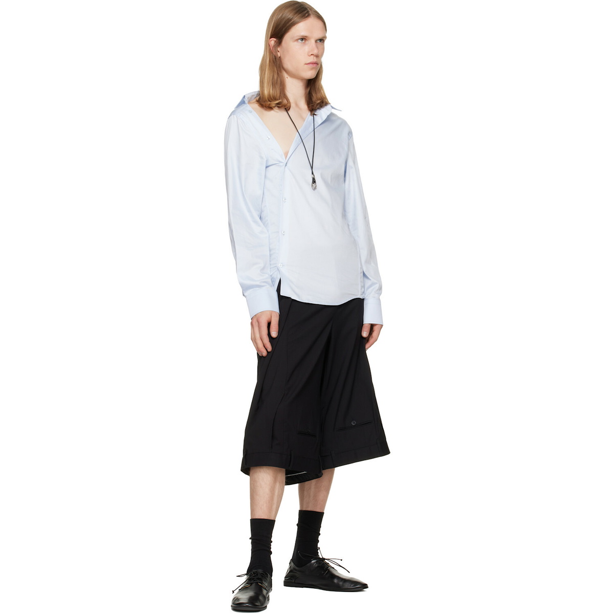 HODAKOVA Blue Asymmetric Shirt