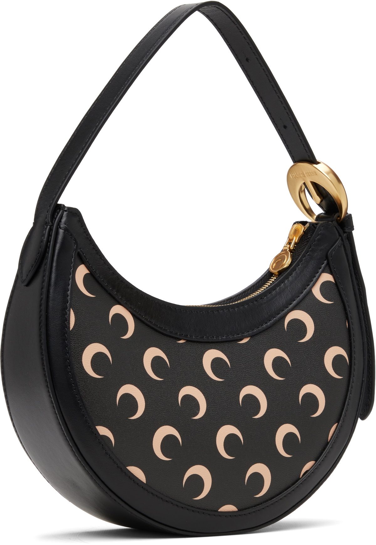 Marine Serre Black Moon Canvas Eclipse Mini Bag