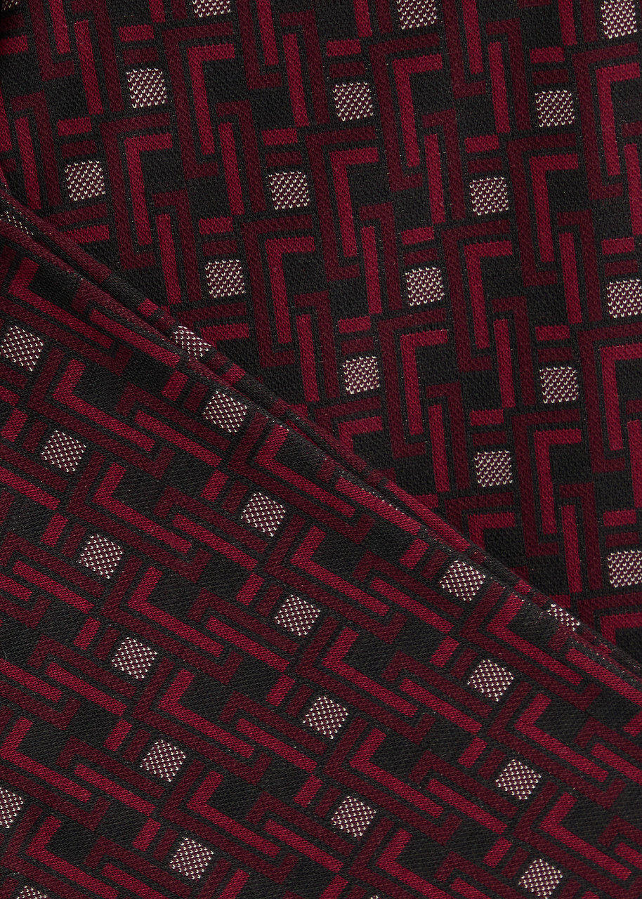 Diane Von Furstenberg Tavolara Jacquard Slim-leg Knitted Trousers Plum