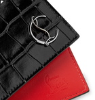 Christian Louboutin - Logo-Appliquéd Croc-Effect Leather Billfold Wallet - Black