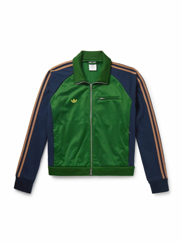 Photo: adidas Originals - Brain Dead Striped Printed Cotton-Blend Tech-Jersey Track Jacket - Green