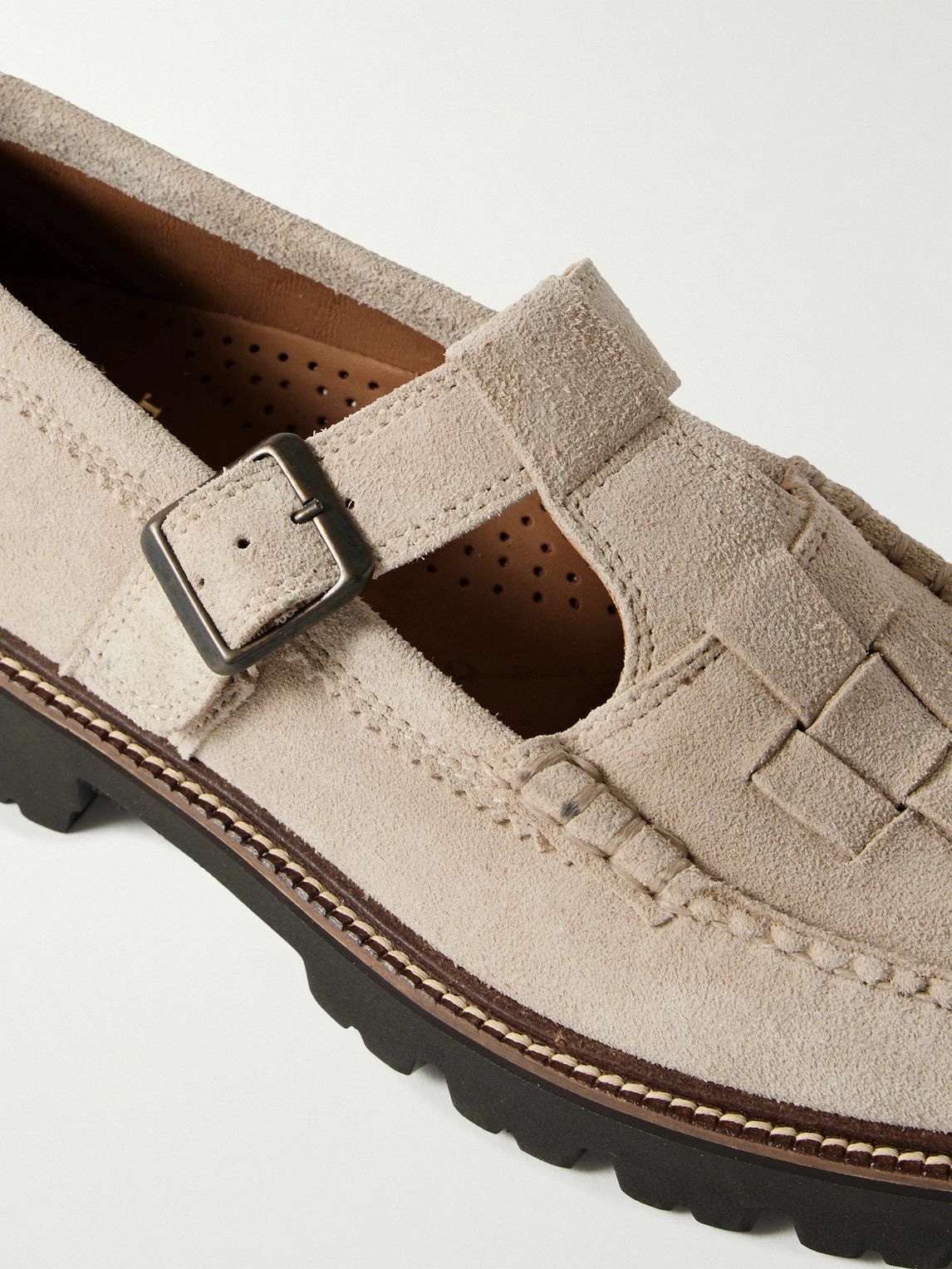 G.H. BASS - Corridor Fisherman Woven Suede Loafers - Neutrals