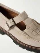 G.H. BASS - Corridor Fisherman Woven Suede Loafers - Neutrals