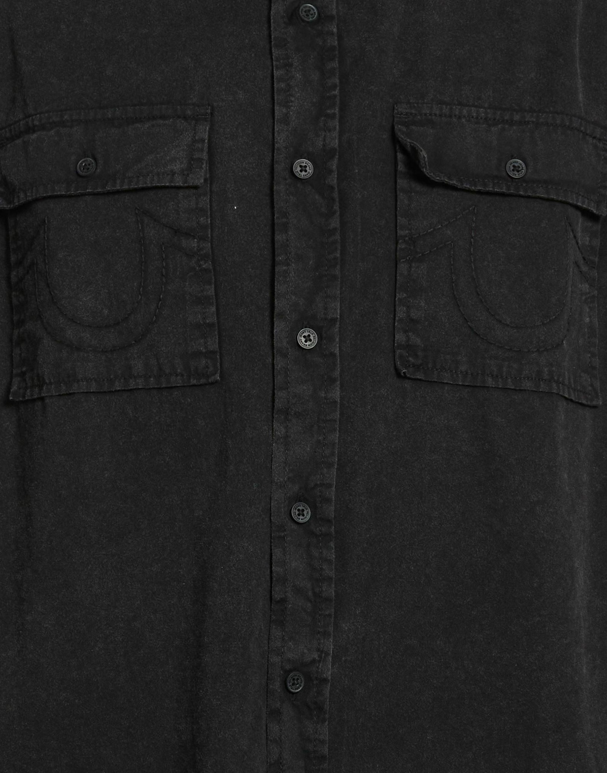 True Religion Mens Denim shirt in Black