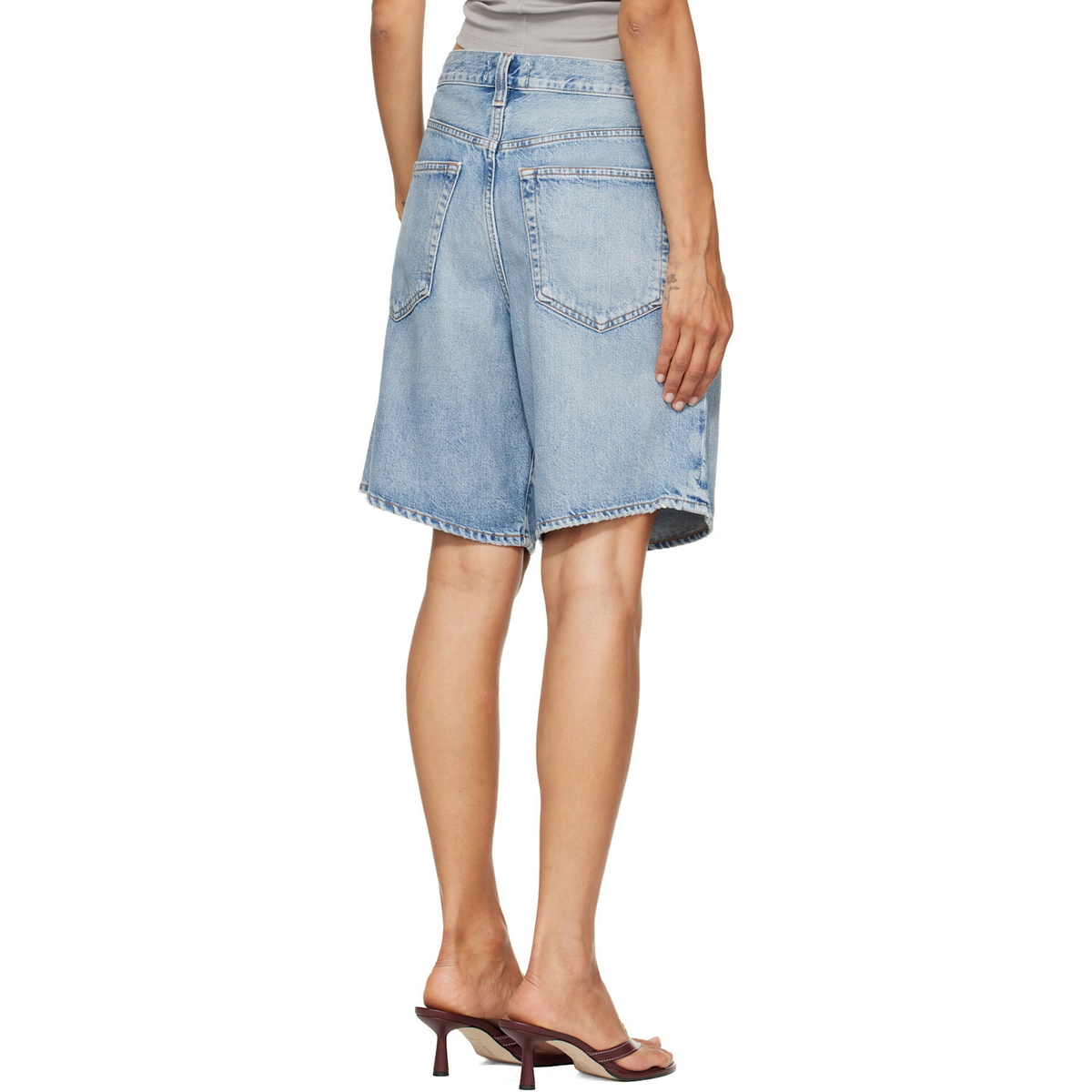 AGOLDE Blue Indra Denim Shorts