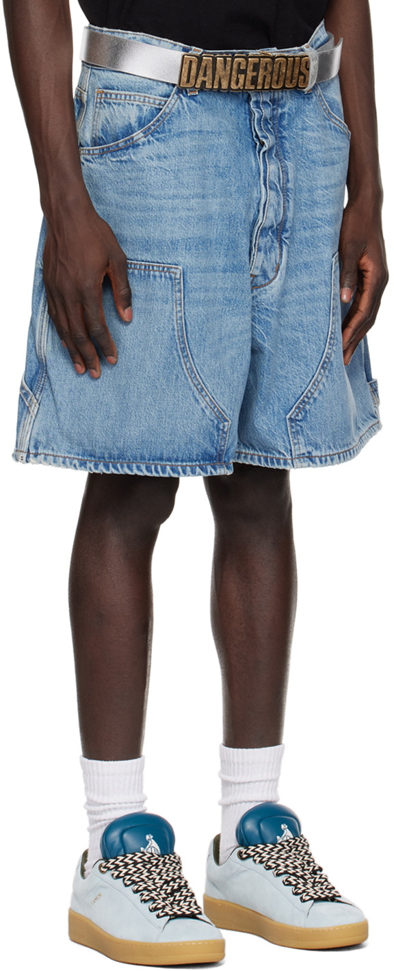 B1ARCHIVE Blue Carpenter Denim Shorts