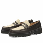 Clarks Originals Men's Yukoner Penny Loafer in Brown Combi Lea