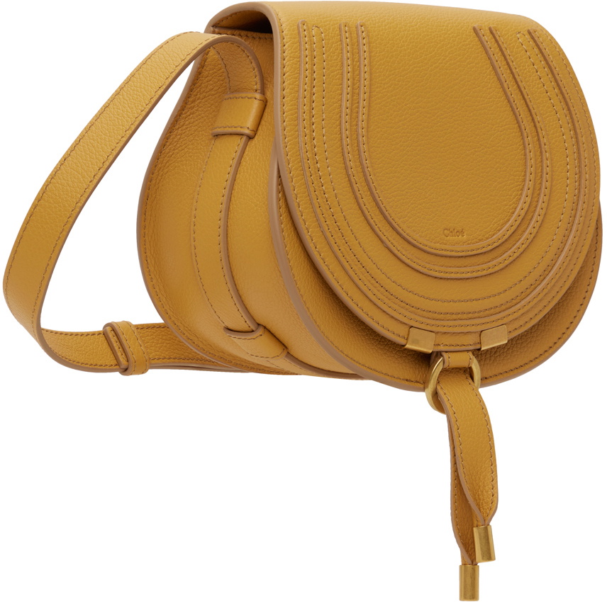Chloé Yellow Marcie Small Saddle Bag