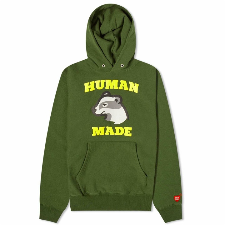 Photo: Human Made Men's Badger Hoodie in Green