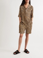 NANUSHKA - Bolen Camp Collar Pleated Leopard-Print Voile Shirt - Brown