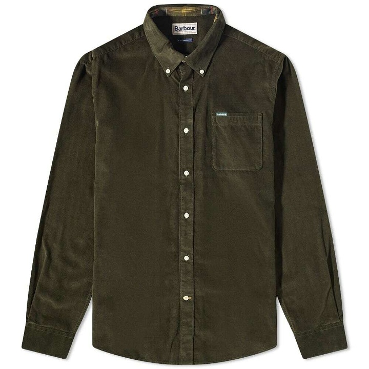 Photo: Barbour Men's Ramsey Tailored Cord Shirt in Forest
