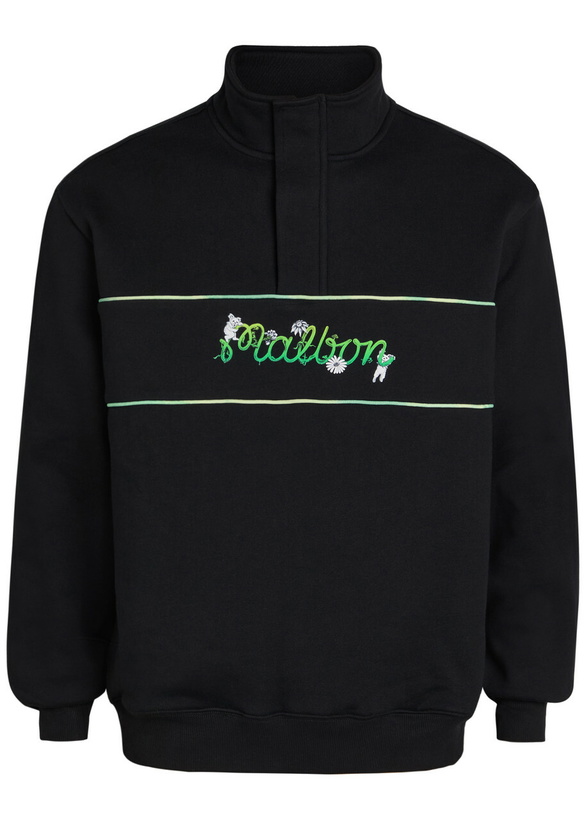 Photo: Malbon Grateful Dead Printed Half-zip Cotton Sweatshirt Black
