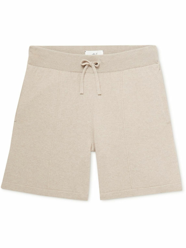 Photo: Mr P. - Straight-Leg Pintucked Wool and Cashmere-Blend Drawstring Shorts - Neutrals