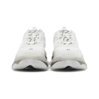 Balenciaga White and Black Clear Sole Triple S Sneakers