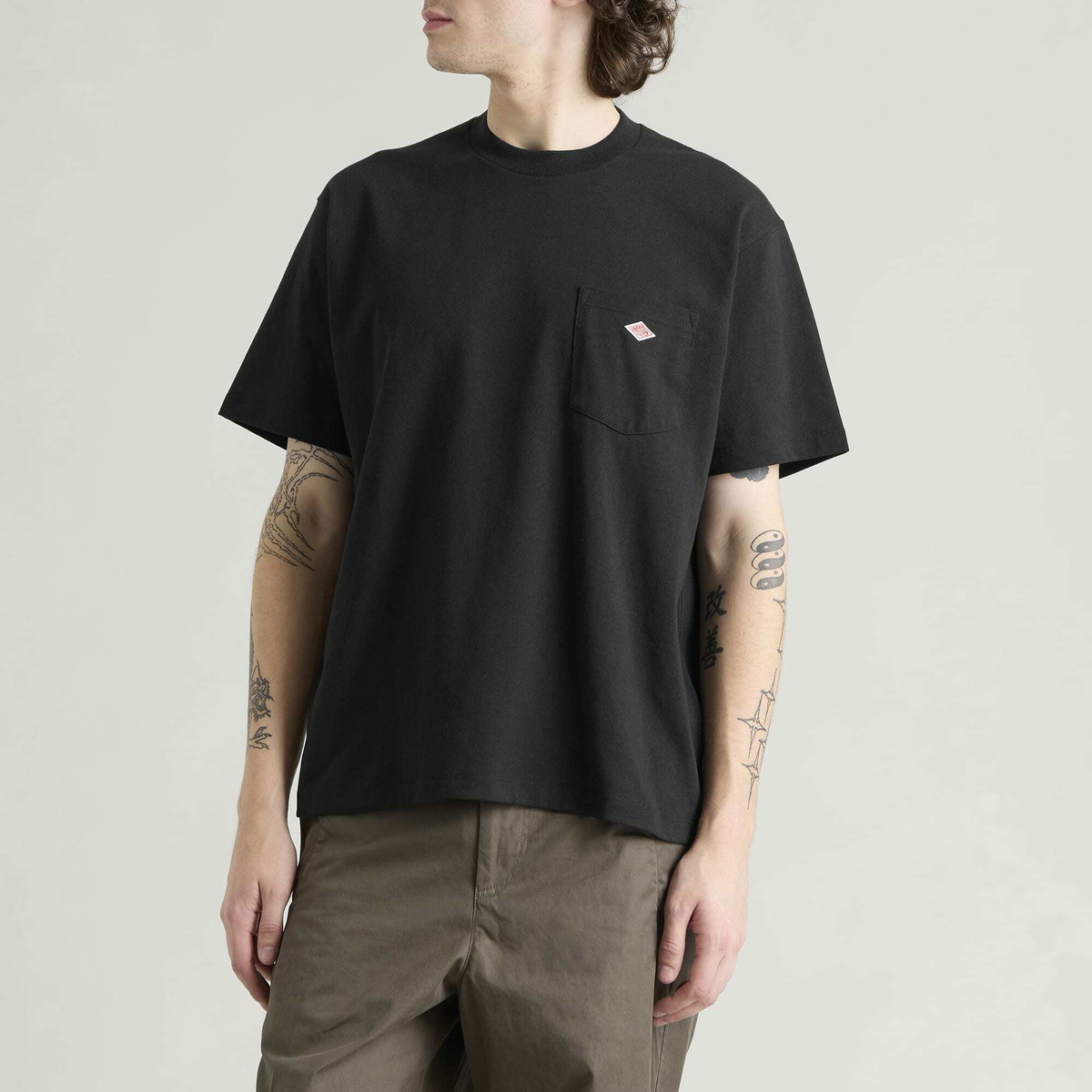 Danton Men's Pocket T-Shirt in Black