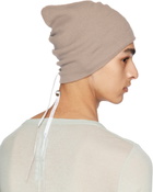 Label Under Construction Taupe Cocoon Beanie