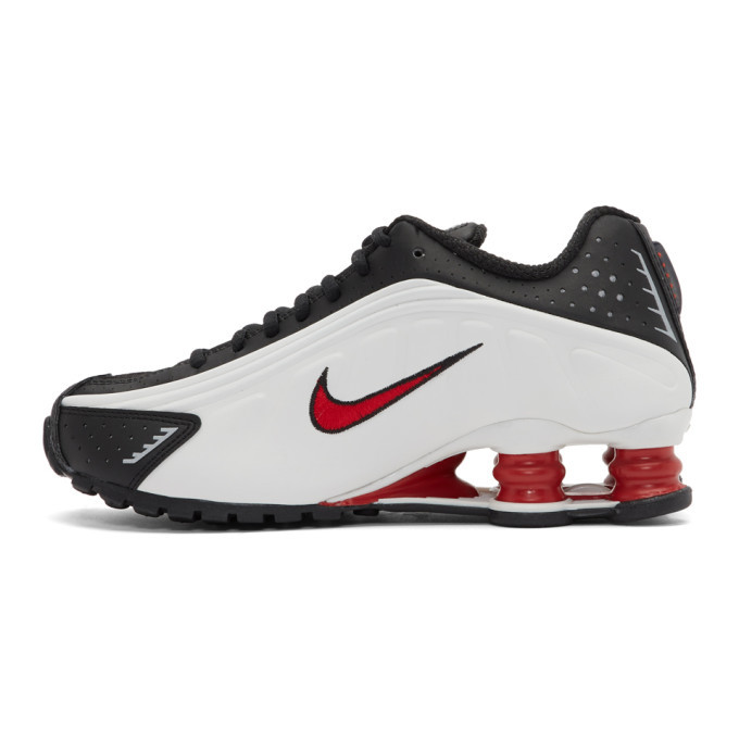 Nike Black and White Shox R4 Sneakers Nike